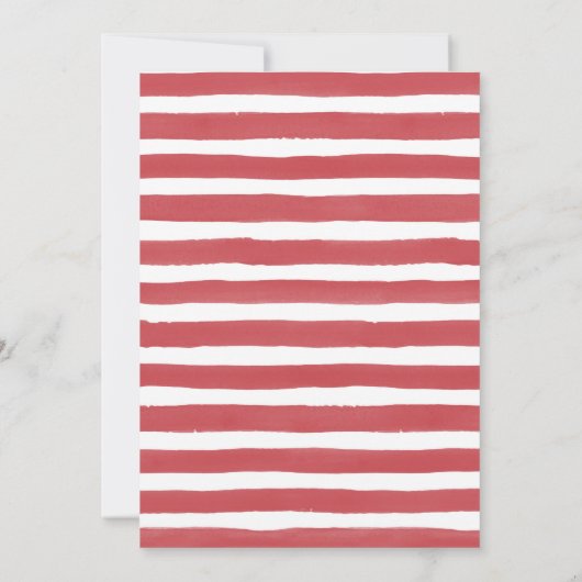 赤白青完璧な年1歳の誕生日パーティー 招待状 (裏面)