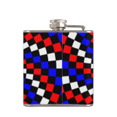 赤白青市松模様にス・スパイラル フラスク (裏面)
