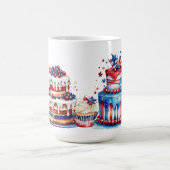 赤白青愛国ケーキ コーヒーマグカップ (中央)