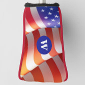 赤白青愛国ゴルフパターヘッドカバー ゴルフヘッドカバー (回転90)