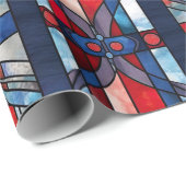 赤白青愛国ステンドグラス7月4日 ラッピングペーパー (ロールコーナー)