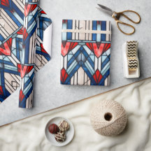 赤白青愛国ステンドグラス7月4日