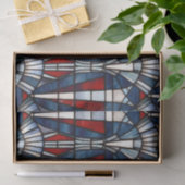 赤白青愛国ステンドグラス7月4日 薄葉紙 (ギフト)