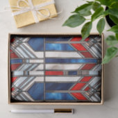 赤白青愛国ステンドグラス7月4日 薄葉紙 (ギフト)