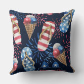 赤白青愛国ビーチサンダルアイスクリーム クッション (裏面)