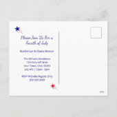 赤白青愛国フローラ7月4日BBQ シーズンポストカード (裏面)