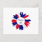 赤白青愛国フローラ7月4日BBQ シーズンポストカード (正面)