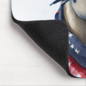 赤白青愛国水色ヤギ マウスパッド (コーナー)