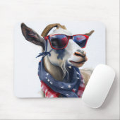 赤白青愛国水色ヤギ マウスパッド (マウス)