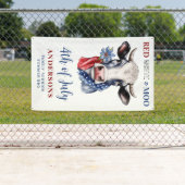 赤白青愛国牛農場7月4日 横断幕 (インサイチュ)