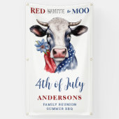 赤白青愛国牛農場7月4日 横断幕 (縦)