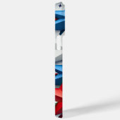赤白青愛国的なアメリカのスター Case-Mate iPhoneケース (裏面 / 右)