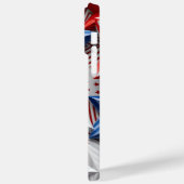 赤白青愛国的なアメリカのスター Case-Mate iPhoneケース (裏面 / 左)