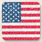 赤白青愛国的なアメリカ合衆国国旗のパーティー コースター (正面)