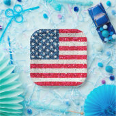 赤白青愛国的なアメリカ合衆国国旗のパーティー ペーパープレート (パーティー)