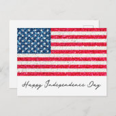 赤白青愛国的なアメリカ合衆国国旗のパーティー ポストカード (正面/裏面)