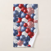 赤白青愛国的なバスルーム用タオルセット バスタオルセット (ハンドタオル)