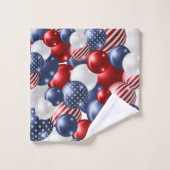 赤白青愛国的なバスルーム用タオルセット バスタオルセット (ウォッシュタオル)