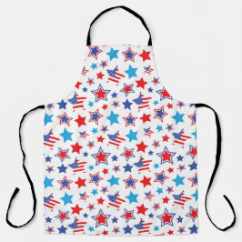 赤白青愛国的な星 エプロン