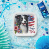 赤白青愛国的な7月4日紙プレート ペーパープレート (パーティー)