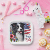 赤白青愛国的な7月4日紙プレート ペーパープレート (パーティー)