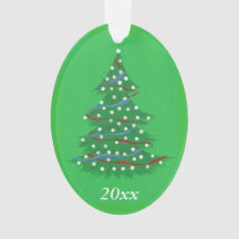 赤白青愛国的クリスマスツリーオーナメント