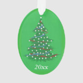 赤白青愛国的クリスマスツリーオーナメント オーナメント (裏面)