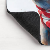 赤白青愛国的水彩豚 マウスパッド (コーナー)