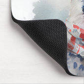 赤白青愛国的水彩鶏 マウスパッド (コーナー)