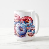 赤白青愛着ドーナツ コーヒーマグカップ (正面右)