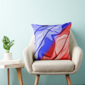 赤白青抽象芸術液体の外観 クッション (椅子)