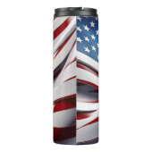 赤白青抽象芸術米国国旗 タンブラー (裏面)