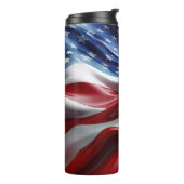 赤白青抽象芸術米国国旗 タンブラー (回転左)