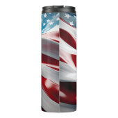 赤白青抽象芸術米国国旗 タンブラー (裏面)