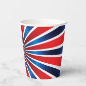 赤白青放射状パターン 紙コップ (裏面)