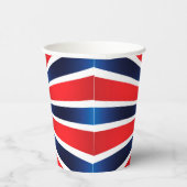 赤白青放射状パターン 紙コップ (右)