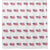 赤白青旗デザインシャワーカーテン シャワーカーテン (正面)