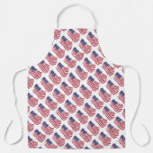 赤白青旗パターンデザインエプロン エプロン (正面)