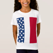 赤白青星ハッピー独立記念日 Tシャツ (正面)