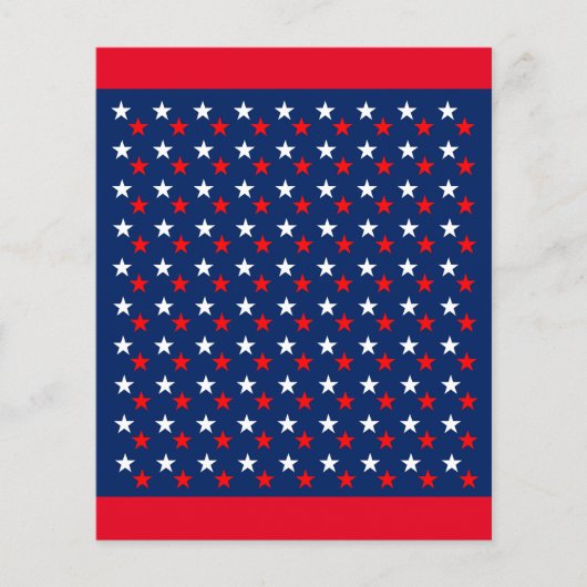 赤白青星柄背景壁紙 チラシ (正面)