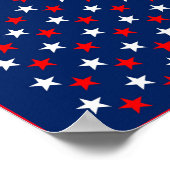 赤白青星柄背景壁紙 ポスター (角)