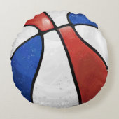 赤白青枕 ラウンドクッション (正面)