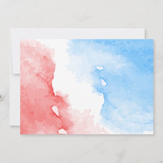 赤白青極度のミルクシェイクアイスクリームの誕生日 招待状 (裏面)