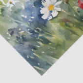 赤白青水彩の花の切り離し 薄葉紙 (詳細)