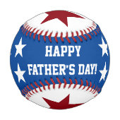 赤白青父の日のボール 野球ボール (裏面)
