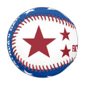 赤白青父の日のボール 野球ボール (正面左)