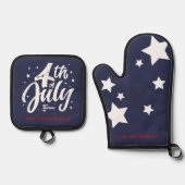 赤白青独立記念日 鍋つかみ&鍋敷きセット (正面)