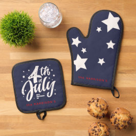 赤白青独立記念日 鍋つかみ&鍋敷きセット