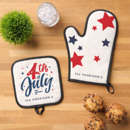 赤白青独立記念日 鍋つかみ&鍋敷きセット