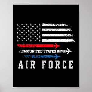 赤白青空軍フロリバーアメリ誇りを持ったカin ポスター